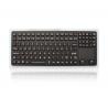 IP65 Black Marine Keyboard Backlit Vandal Resistant Stainless Steel Rugged