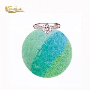 China Multi Color Jewelry Bath Bombs Ball Shaped With Jewelry Rings Inside supplier