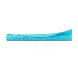 Blue PET Self Wrapping Split Braided Sleeving For Closing Cable Jacket