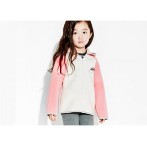 China Small Collor Girls Hooded Sweatshirt , Kids Girls Zip Up Hoodie OEM Avaliable wholesale