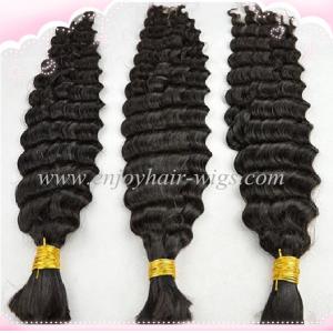 Malaysian 5A virgin remy hair bulk ,natural color(can be dye) deep wave 10''-26''length