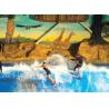 Double / Single Flowrider Water Ride Blue Colored Surfing Simulator Machine With