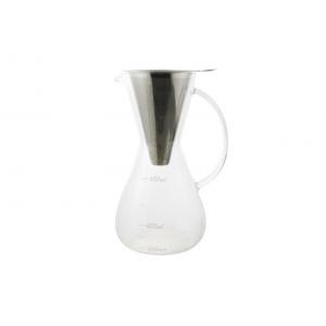High Borosilicate Glass Pour Over Drip Coffee Maker , Carafe Coffee Maker Pot