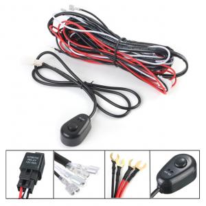 China 12V 24V Switch Relay Wiring Harness Kit Remote Control 2 Lamp Light Bar supplier
