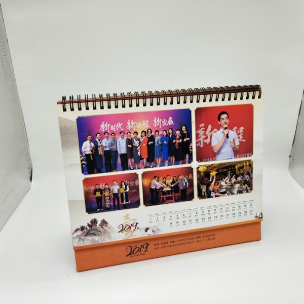 Paper Personalised Desk Calendar / Logo Printing Stand Up Desk Calendar