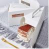 China Custom Kraft Paper Triangular Cake Slice Box with Twisted Handle wholesale
