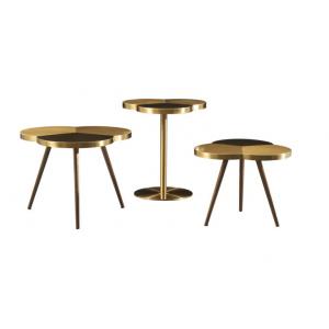 China Elegant SS Side Table Rose Gold Round Side Table Gleaming sleek supplier