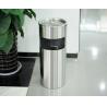 China Large Side Opening Rustproof Metal Waste Bin With Ashtray wholesale