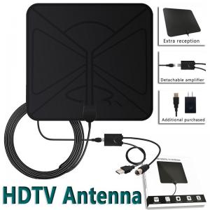 China Provide Black ABS best price vhf repeater thin digital indoor hdtv antenna supplier