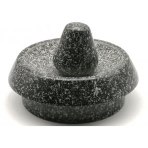 Round Stone Mortar With Pestle Set Natural Marble Granite For Kitchen