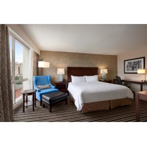 Hotel Room Furniture Cherry Wood King size Bed and Desk set in Modern American design style