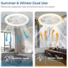 China Control remoto de la APP de fábrica Smart Low Profile Ceiling Fan Light Flush Mount LED Ceiling Light 6 Velocidades del viento Nuevas tecnologías ventiladores de techo wholesale