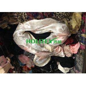 Female Second Hand Scarves / Used Scarves Silk Material For Southeast Asia