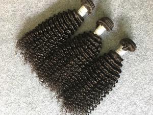China Grade 8A Virgin Peruvian Human Hair Weave / Kinky Curly Hair Extensions on sale 