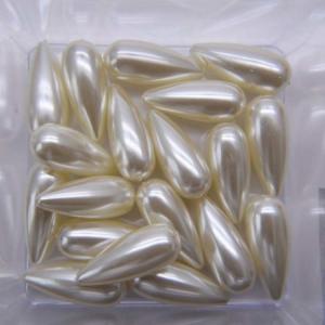 China Fashion DIY Beads ABS Plastic Bead 14mmx34mm White Drop Imitation Pearls supplier