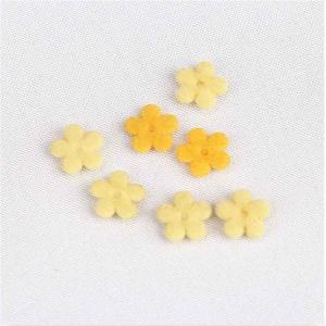 10mm Ultrasonic Embossing Flowers Crafts Yellow Flush Flower Padded For Women Clothing