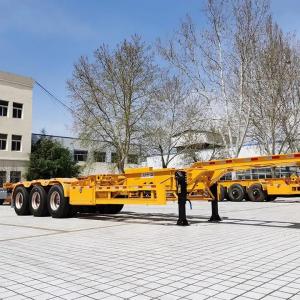 3 axle 40ft 20ft Skeleton Semi Trailer 20ft 40ft 45ft container with 12 twist locks