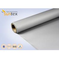 China 32 Oz Rubber Silicone Coated Fiberglass Fabric Material Anti Fire Curtain on sale