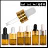 Mini Size Essential Oil Glass Bottles Normal Cap For Serum / Perfume 1ml 2ml 3ml