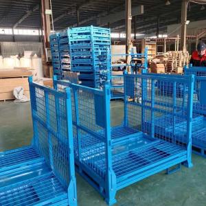 China カスタマイズされたサイズの鋼製パレットボックス、倉庫保管用スタッカブルデザイン wholesale