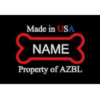 China Dog Bone Custom Iron On Embroidered Patches PMS pantone color For Name Service on sale