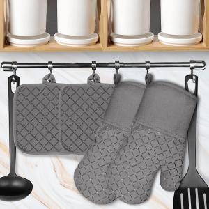 Practical Camping Gorilla Grip Oven Mitts , Heat Resistant Silicone Heat Gloves