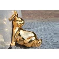 China Mirror Gold Stainless Steel Rabbit Sculpture Modern Outdoor Decoration on sale