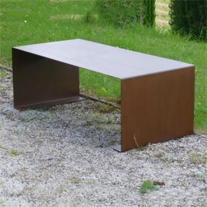 China Outdoor and Indoor Minimalist Design Patio Furniture Corten Steel Bench Legs supplier