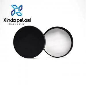 China Round Powder Make Up Matte Black PP Plastic Screw Cap For PET Jar With Liner supplier