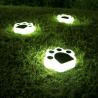 5000K 70lm Solar Decorative Lights Plug In Cat Paw Print Solar Lawn Lamp