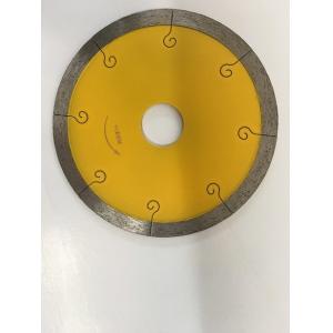 China Yellow 4.5 Inch Continuous Rim Saw Blade For Porcelain Tile , 115mm Diamond Cutting Blades wholesale