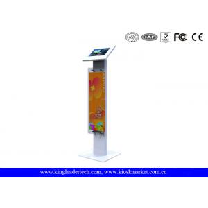 China Antitheft Metal Tablet Kiosk Stand With Long Billboard For Samsung Tab 10.1 supplier