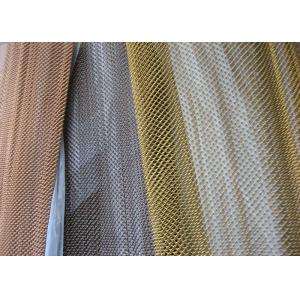 Colored Hanging Metal Coil Drapery , Room Metal Mesh Curtains Dividers