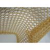 China 1.5MM Dia 15mm OD Gold Colored Steel Ring Mesh Dexhibition Halls Divider wholesale