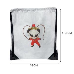 China Sublimación Bolsa de cuerda de tira no tejida Bolsas de mochila de cuerda de tira personalizadas wholesale