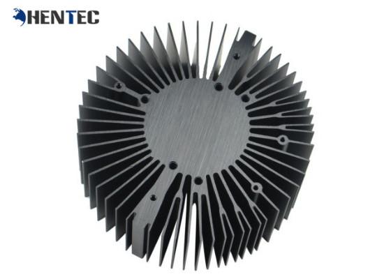 6063 - T5 Cooler / Radiator / Aluminum Heatsink Extrusion Profiles Black