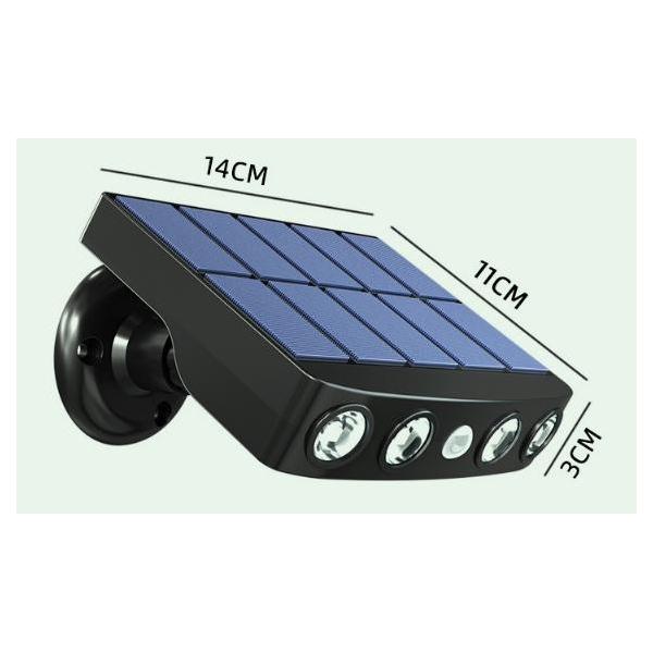 14x11x3cm Solar Powered Waterproof Outdoor Lights IP65 Solar Sensor Light PC+ABS 4pcs LED 4W 5V 300ma