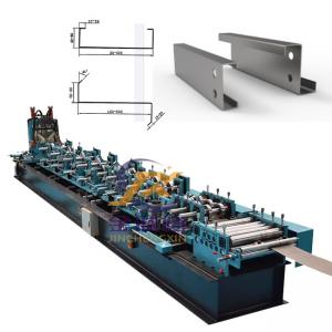 Fully Automatic CZ Type Steel Purlin Machine 0-25m/min 18 Stations rollers