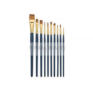 China 10PCS Make Up Cosmetic Body face paint brushes Nylon Hair  / Oil Painting Brushes supplier