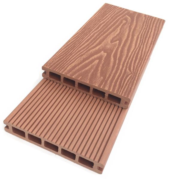 ODM Timber Wood Plastic Composite Decking Planks 3D Engineered