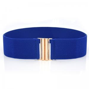 China Blue Clasp Elastic Cinch Belt Garment Womens Fancy Dress Belts supplier