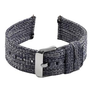 Woven 22mm Canvas Strap Watch Band , Replacement Wrist Band Space Gray