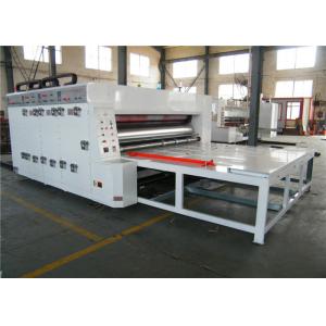 China Semi Automatic Flexo Printer Slotter Machine Chain Feeding Mode 5.5 Kw Power supplier