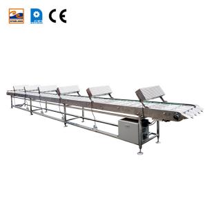 China Stainless Steel Food Conveyor Belt With Marshalling Cooling Function supplier