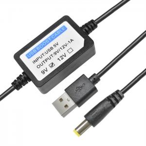 Dc 5v To Dc 9v / 12v 1a 2.1x5.5mm Usb Power Boost Line 1.3m Length