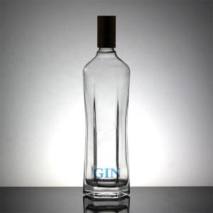 China Whisky Vodka Glass Material 700ml 1000ml Bottle with Metal Cover and Top-Grade supplier