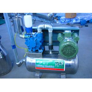 China Pail Barrel Plastic Mobile Milking Machine With 250L Vacuum Pump Set supplier
