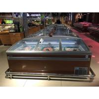 China 2.5m Length Chest Deep Freezer  Up And Down Sliding Glasses Door / Supermarket Frozen Refrigerator on sale