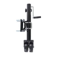 China 1500lbs Capacity Boat Trailer Jack 6 Inch Lift Double Wheels Black Powder Coated on sale