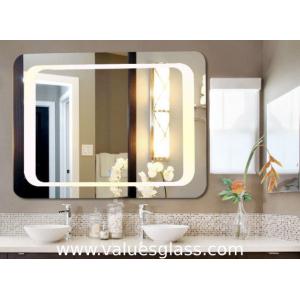 China Wall Mounted Defogging LED Bathroom Mirrors 3-6mm Thickness With Touch Button supplier